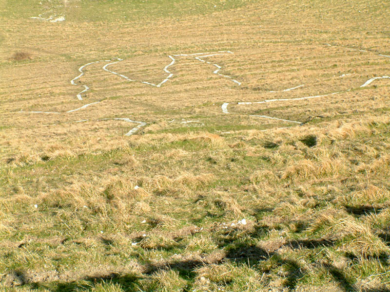 Long Man of Wilmington from above