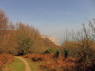 Cliff-tops on Saxon Shore Way near Hastings