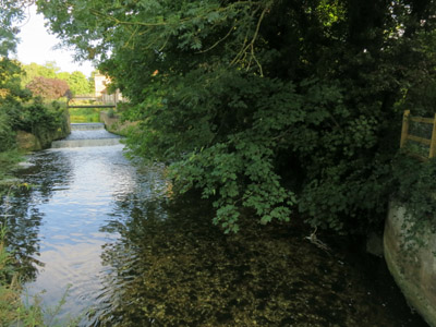 remains of a lock at Mildenhall on the River Lark