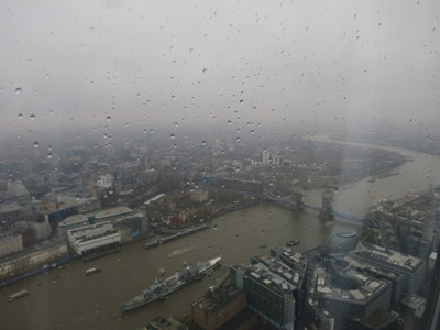 HMS Belfast from The Shard