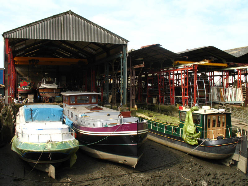 Boatyard by Thames Lock on the Grand Union Canal