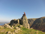 Stephen on the summit of Pikeawassa in the Lake District