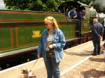 Lucy and Henry with City of Truro on the Cholsey & Wallingford Railway.