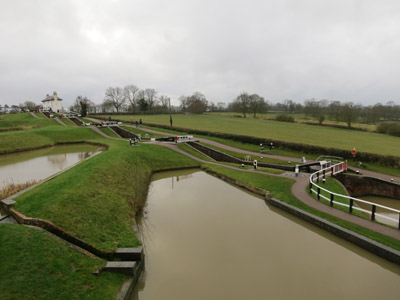 The upper staircase at Foxton Locks